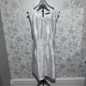 Ellen Tracy Shimmering Silver Midi Dress